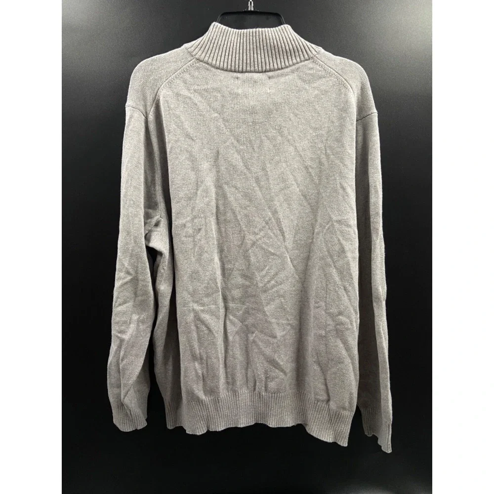 Duluth Trading Co Mens‎ XL Gray Cotton Blend Quarter Zip Long Sleeve Pullover